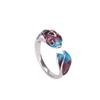 En la época de prosperidad, el anillo de esmalte de carpa koi, retro, temperamento simple, anillo de apertura ajustable
