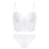 Conjunto de Ropa Interior Moldeadora para Mujer, Chaleco Sexy de Malla Hueca Estilo Francés, Sujetador Push-Up de Media Copa con Aros