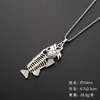Moda Japonesa y Coreana Collar Hueso de Pescado para Hombre Tendencia Hombre Discoteca Hiphop Hip Hop Colgante Colgante de Personalidad Cadena de Lana Dominante Mujer