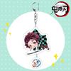Merchandising de Anime Demon Slayer Llavero Acrílico Soporte Transparente de Doble Cara Colgante Decoración Zenitsu