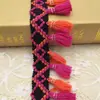 Em Estoque Atacado Tassel Colorido para Vassoura Franja Renda, Renda com Franja Colorida Estilo Étnico Renda com Franja DIY Renda Feita à Mão
