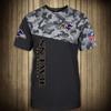 Camiseta Casual de Manga Corta de Moda Transfronteriza 2025 Estampado Digital 3D Camuflaje Genial Atuendo de Pareja Camiseta de Cuello Redondo para Hombre y Mujer