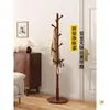 Perchero de Madera Maciza de Pie Perchero de Ropa Dormitorio Uso Doméstico Colgador de Ropa Simple Vertical Varilla para Colgar de Madera Encerada Colgador de Bolsos para Interiores