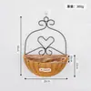 Cesta Colgante de Mimbre Sintético Tejido para Flores, Cesta Decorativa Colgante de Pared para Plantas Verdes en Maceta para Comedor y Dormitorio