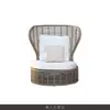 Sofá de Exterior, Cama de Lazer de Exterior, Cadeira de Rattan, Sofá de Pátio de Rattan à Prova d'Água Criativo para Jardim de Villa