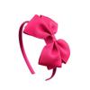 Europeu e americano de poliéster costela banda crianças arco headband atacado duplo arco handmade flor headband 674