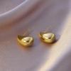 Aretes de acero de titanio de trébol de cuatro hojas con sentido de diseño avanzado, lujo ligero para mujer, diseño nicho, aretes que no se desvanecen, nuevo estilo 2024