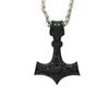 Venta caliente transfronteriza Amazon - Collar con colgante nórdico vikingo Odín, nudo triangular, martillo de Thor para hombre, venta al por mayor