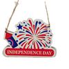 Tablero colgante para puerta de habitación con temática transfronteriza del Día de la Independencia de Estados Unidos, adornos navideños, colgante de madera para el hogar del Día Nacional