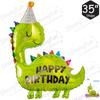 Estilo ins coreano puede flotar corona rosa pequeño dinosaurio fiesta de cumpleaños fondo diseño embalaje independiente globo de película de aluminio