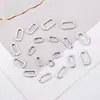 Aço Titânio Não Desbota Fivela de Anel Aberta em Forma de Ovo Fivela Quadrada Lisa Oval Acessórios de Joias para Colar Artesanal DIY Semi-Acabado