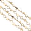 Cobre conservador de color oro KC estrella amor cadena colgante estrellado collar pulsera semiacabado accesorios de joyería diy