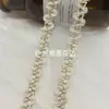 En Stock de Fábrica Adorno de Encaje de Ciempiés Estilo Chanel, Tejido con Hilo Dorado y Plateado Hecho a Mano DIY Accesorios para Cuello y Puño de Ropa