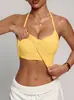 Nuevo Sujetador Deportivo Cruzado de Cuello Halter con Escote en V 2026 para Mujer, Transpirable, que Absorbe la Humedad, Repele el Sudor, Ropa de Yoga para Deportes al Aire Libre y Running