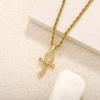 Colar com pingente de cobra banhado a ouro Benmingnian, corrente de clavícula de nicho masculino, empilhado, vintage, cruz, diamante, cobra, personalidade, moda