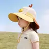 Sombrero de Verano Delgado Yipan con Doble Ala, Malla Protectora Solar, Sombrero de Pescador Cubo Solar para Niños y Niñas, Sombrero de Pescador para Bebé
