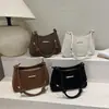 Bolsa de Ombro Feminina Estilo Coreano Simples Retrô Estampa de Leopardo 2025 Nova Tendência Bolsa de Ombro Personalizada Ins Tendência Bolsa Transversal