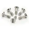Venta directa transfronteriza tornillo de acero inoxidable 304 avellanado cabeza plana ranurado no se pela tornillo de apriete manual tornillo avellanado perno de media rosca