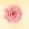 Direto da fábrica 9cm Temperamento francês flores plissadas acessórios de cabelo feitos à mão acessórios para corsage de roupas atacado
