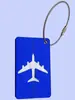 Etiqueta de equipaje de avión cepillada personalizada, Colgante de equipaje, Etiqueta de nombre, Regalo para reunión de negocios, Metal