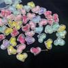 Contas transparentes de acrílico faça você mesmo pulseira de corda de cabelo infantil acessórios de joias contas foscas contas soltas coloridas galvanizadas