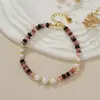 Jardín Secreto Pulsera de Perlas de Agua Dulce Natural con Cuentas Uso Sencillo Color Retro Pulsera de Ábaco Fabricante Mayorista