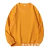 Sudadera de Algodón Puro con Cuello Redondo para Hombre, Estilo Primavera y Otoño, Ropa de Otoño para Hombre de Color Sólido, Chaqueta Casual Americana para Hombre, Peso Alto para Otoño