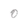 Anillo de dedo índice con gema rosa nuevo 2022, moda femenina, personalidad, alto sentido, ins moderno, cool, popular en línea, femenino