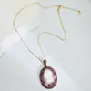 Collar de Perlas Naturales Barrocas de Agua Dulce, Juego de Pendientes y Anillo, Nueve Fuego Púrpura, Joyería Popular Color 2024