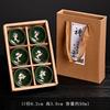 Taza de té de cerámica colorida con grietas de hielo, caja de regalo con esmalte de grietas de hielo, taza individual de kung fu, juego pequeño, regalos creativos, actividades al por mayor