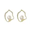 Pendientes Retro de Perlas Estilo Barroco Francés para Mujer 2023 Nuevos Pendientes de Estilo Moderno en Estilo Moderno Pendientes Asimétricos