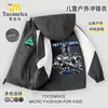 Delta Weiling Dragón Grabado Rosa Dorado Action Boys Estilo Otoño Sudadera con Capucha Chaqueta Cortavientos Guapa para Niños Ropa de Moda Genial