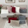 Funda de almohada transfronteriza sin relleno de terciopelo de copo de nieve, rayas de nieve, color sólido, almohada de oficina, almohada para sofá, cojín de cabecera