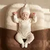 Roupas para bebê recém-nascido, algodão puro, macacão borboleta para bebê recém-nascido, macacão estilo monge, macacão para bebê, macacão sem costura para primavera e outono