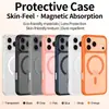 Adecuado para iPhone 18 Pro Max, Funda de Teléfono con Lente Desmontable, Cubierta Protectora Magnética Mate con Sensación de Piel para Apple 17, 16