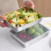 Caja para Conservar Alimentos Frescos Porcionada Acero Inoxidable Sellada para Fabricante de Alimentos Al Por Mayor Estudiante con Tapa Lonchera Caja de Comida Bento