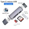 Leitor de Cartão para Celular Multifuncional em Estoque Tfsd Pen Drive USB/Tipo de Cartão de Câmera Typec Leitor de Cartão Android Otg Três em Um