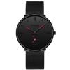 Nuevo Explosivo Transfronterizo Ultrafino Reloj de Cuarzo para Hombre con Correa de Malla Reloj de Cuarzo Simple Delgado Reloj de Moda para Hombre