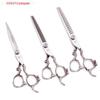 Tesouras de corte de cabelo Achabi de alta qualidade dentes de corte reto dente de espinha de peixe conjunto de cabeleireiro 5,5/6/7,5/8 polegadas tesouras para animais de estimação