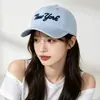 Gorra de Béisbol Lavada de Algodón Versátil Estilo Coreano con Letras Bordadas, Ajustable, Ligera, Cómoda, Transpirable y Elegante