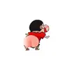 Almohadilla Anticolisión con Forma de Trasero de Silicona Shin-Chan Japonés, Tope de Puerta, Parachoques de Puerta sin Taladro, Gadget Anti-Golpes para Armarios