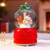 Novo produto transfronteiriço: Carrossel do Papai Noel, caixa de música giratória estilo ins, bola de cristal, ornamento de decoração para mesa de quarto