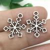 1 boutique de explosiones, abalorio navideño de aleación DIY, variedad de colgantes de copos de nieve, collares y pulseras hechos a mano, accesorios de joyería