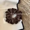 Nuevos scrunchies plisados de felpa corta estilo coreano para otoño e invierno para mujer, suaves y amigables con el cabello, gomas elásticas para coletas, cuerdas para el cabello y accesorios para el cabello