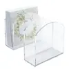 Suporte Dispenser de Guardanapos de Acrílico Transparente para Restaurante Rack Organizador de Bancada de Cozinha Caixa de Papel Toalha Suporte de Exibição