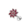 Pendientes de Aleación de Titanio F136 con Diseño de Flor de Circonita, Tachuelas para Labio, Tachuelas para Hélice de Oreja, Joyería para Piercing Corporal de Titanio G23 con Rosca Interna