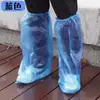 Cobre Sapatos de Chuva Longos Descartáveis Impermeáveis Antiderrapantes, Botas de Chuva Espessadas de Plástico Transparente, Coberturas para Pés de Tubo Alto