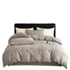 Conjunto de Roupa de Cama de Alta Qualidade Jacquard Cetim de Seda 100S Algodão de Fibra Longa Conjunto de Quatro Peças Luxo Leve Simples Capa de Edredom Puro Algodão Todo Algodão Universal para Quatro Estações