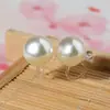 Brincos de Clipe de Resina Transparente Coreanos e Japoneses Sem Furos, Clipes Transparente Invisíveis em Formato de U, Brincos de Clipe Coloridos com Pérolas Moda Criativa Versátil