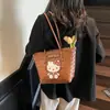 Bolsa de Palha Colorida de Mão para Verão Feminina 2025 Nova Moda Bolsa de Ombro de Grande Capacidade Bolsa de Praia de Férias de Alta Qualidade